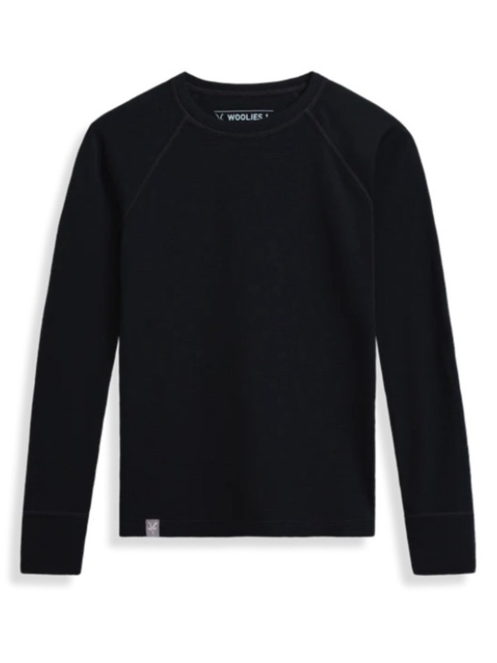 Ibex Woolies 1 Black Merino Wool Long Sleeve Crew Base layer Shirt Size 14